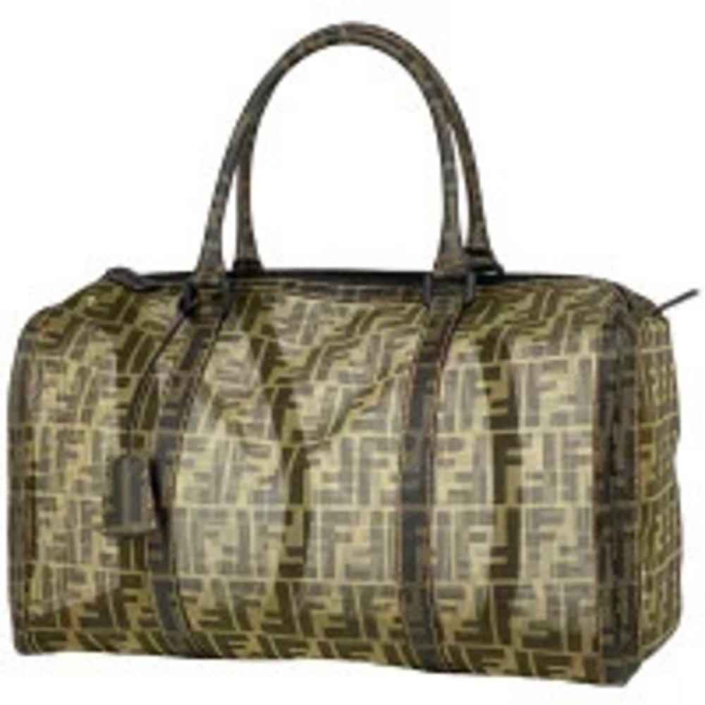 Fendi Zucca handbag mesh Boston all over canvas brown
